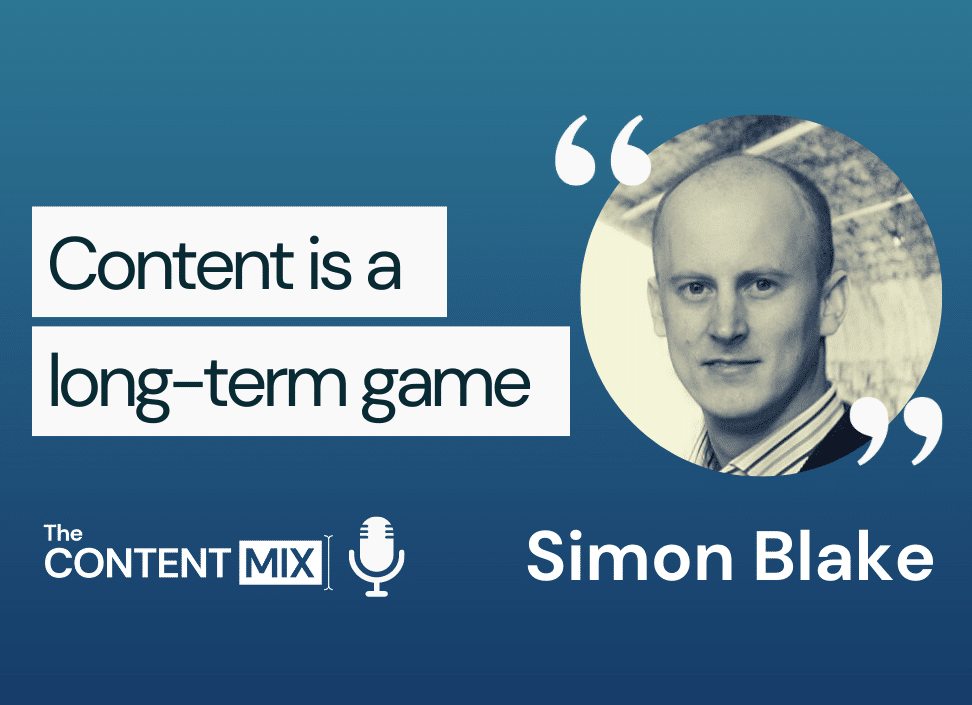 The Content Mix podcast interview with Simon Blake, Munich-based marketing director, on his content marketing strategy