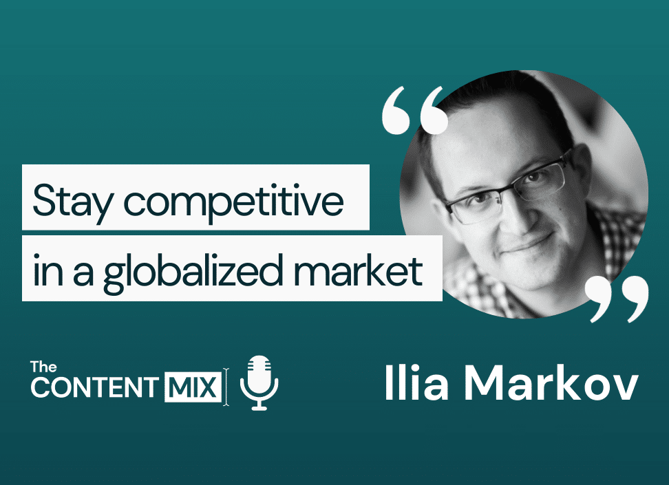 The Content Mix podcast interview with Ilia Markov, content marketing manager at ChartMogul, on SaaS marketing