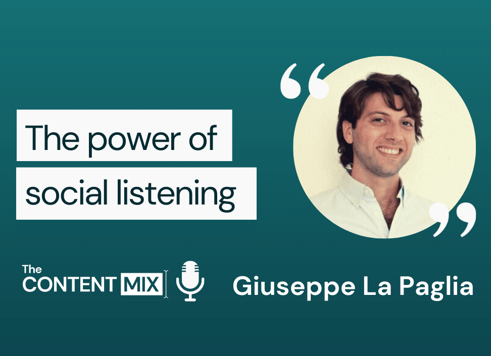 The Content Mix podcast interview with Giuseppe La Paglia, content marketing manager at StubHub on the power of social listening