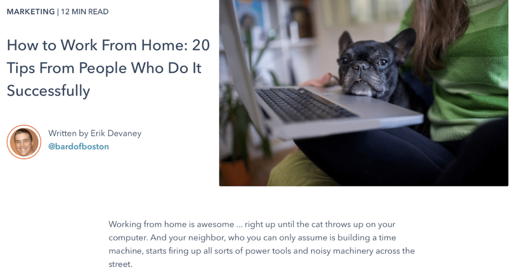 Articles on remote work tips are one of the most in-demand types of digital content for 2021