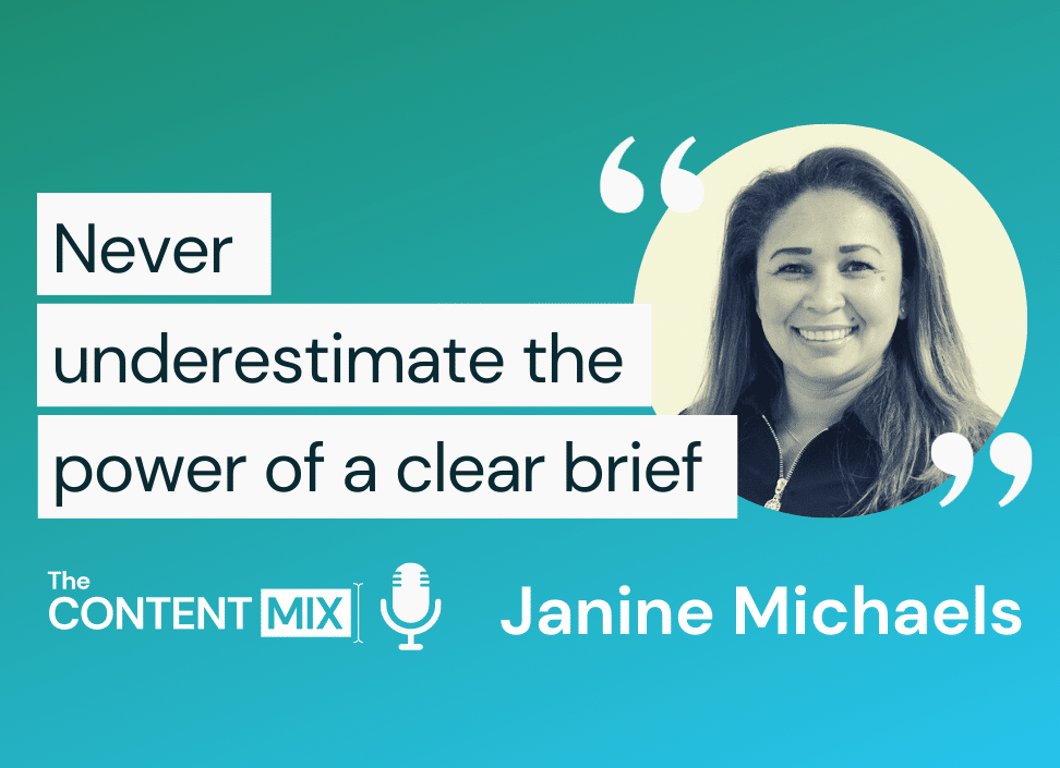 The Content Mix podcast interview with Janine Michaels, marketing content manager at Featurespace, on how to manage content campaign creation