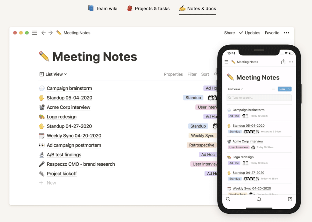 Notion is another one of the best productivity apps