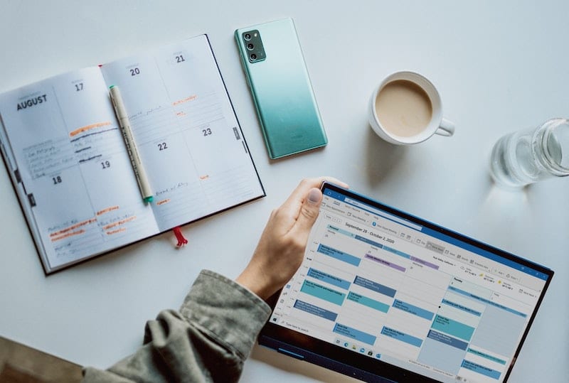 Managing a marketing content calendar