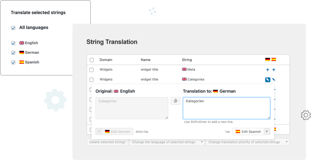 A screenshot of multilingual tool WPML Plugin