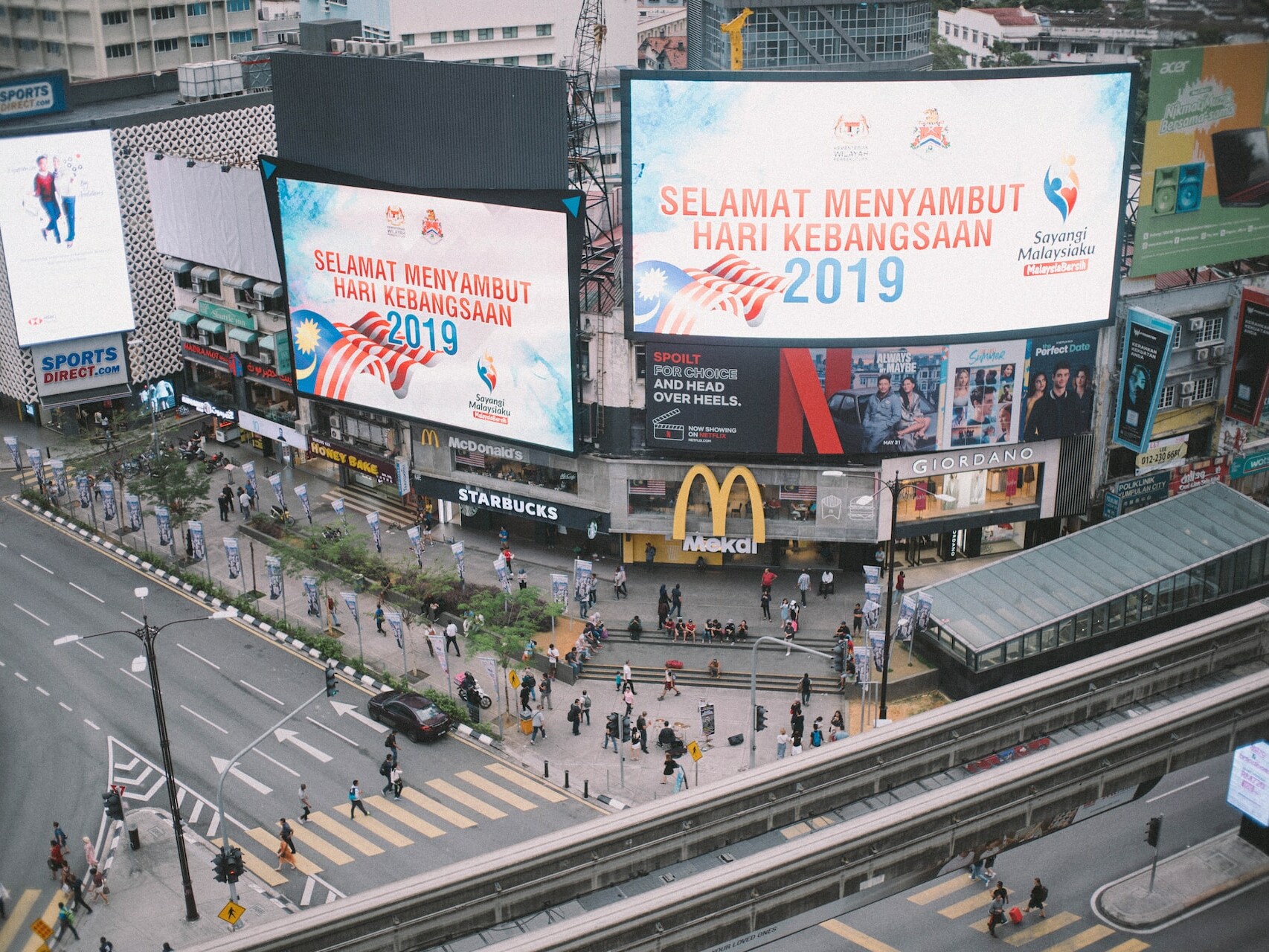 A collection of multilingual branding examples in Bukit Bintang Kuala Lumpur