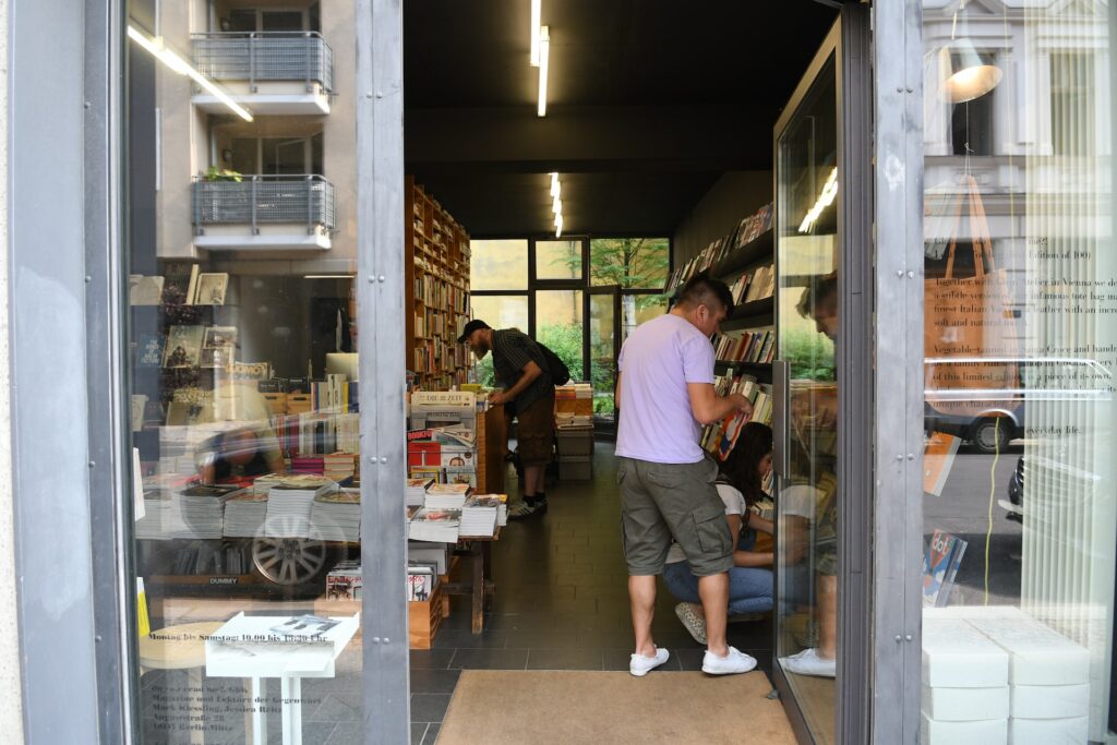 Customers in a book shop in Germany, highlighting how different customers are across EMEA