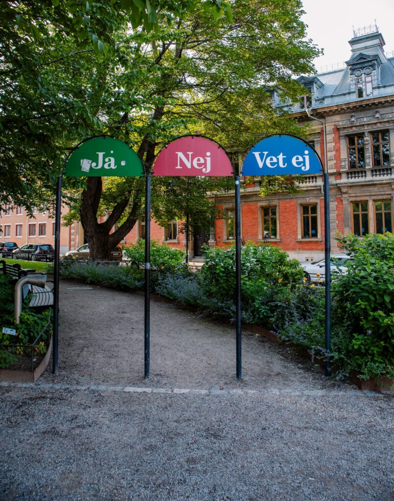 Swedish signs showing importance of cultural understanding in EMEA marketing