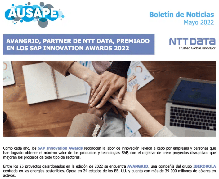 Spanish article for NTT DATA that we created