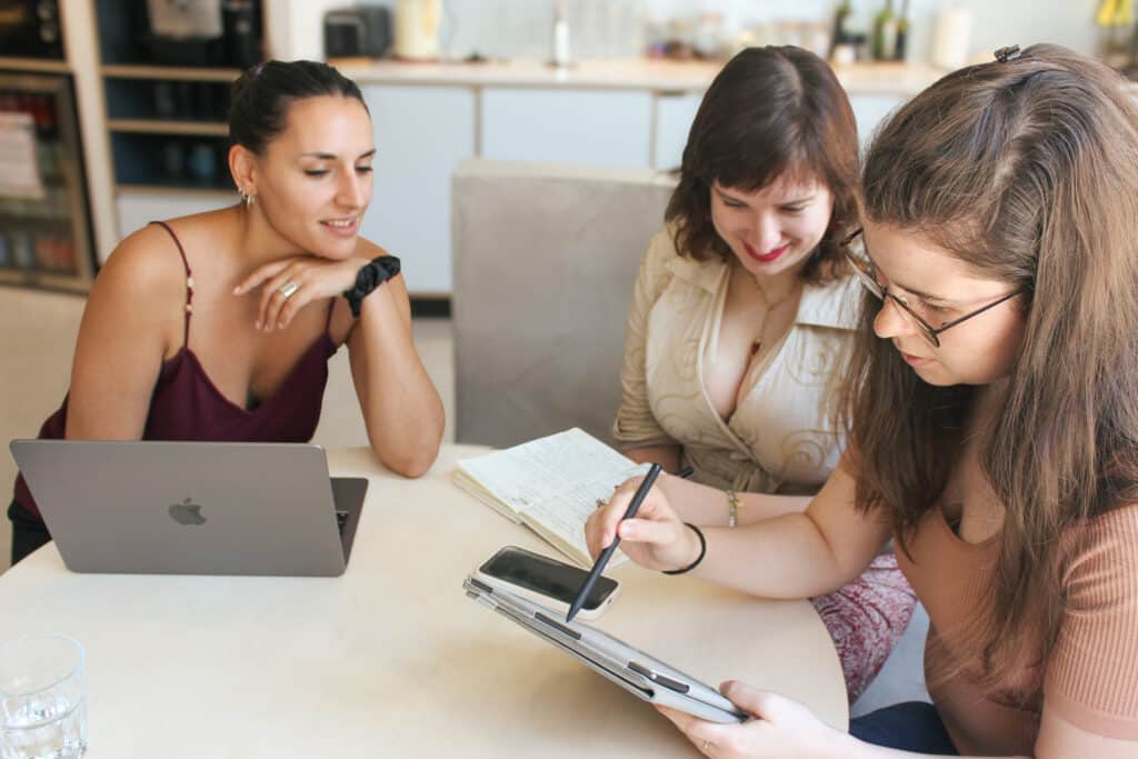 VeraContent team members working on a global SEO campaign