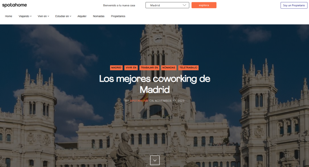 Spotahome local blogging example