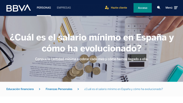¿Cuál es el salario mínimo en España y cómo ha evolucionado? | BBVA by VeraContent