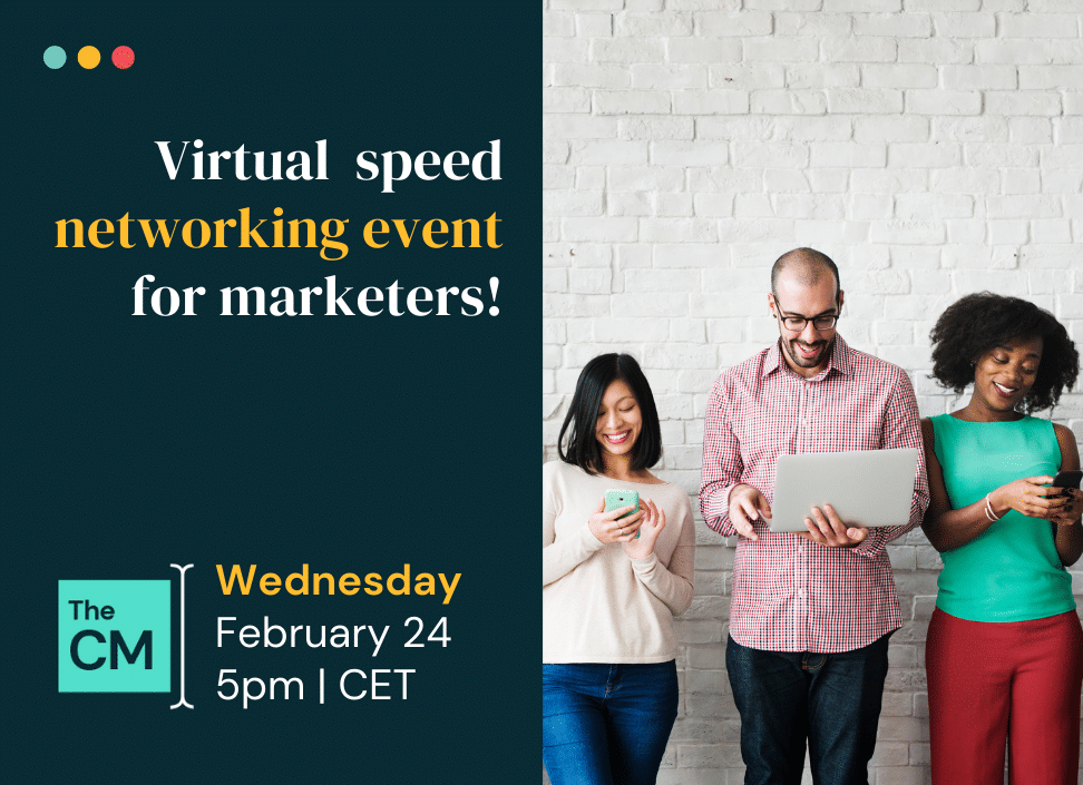 virtual networking event for content creators on February 24, hosted by The Content Mix
