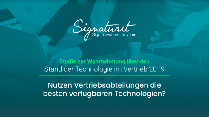Studie: Nutzen deutsche Vertriebsabteilung die besten verfügbaren Technologien? | Signaturit by VeraContent