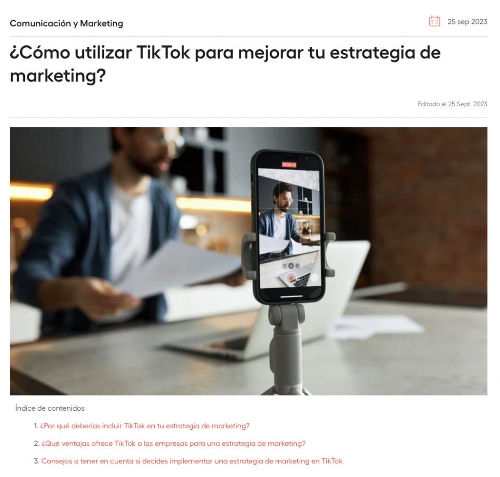 Creating 32 articles in EU and LA Spanish per month | Universidad Europea by VeraContent
