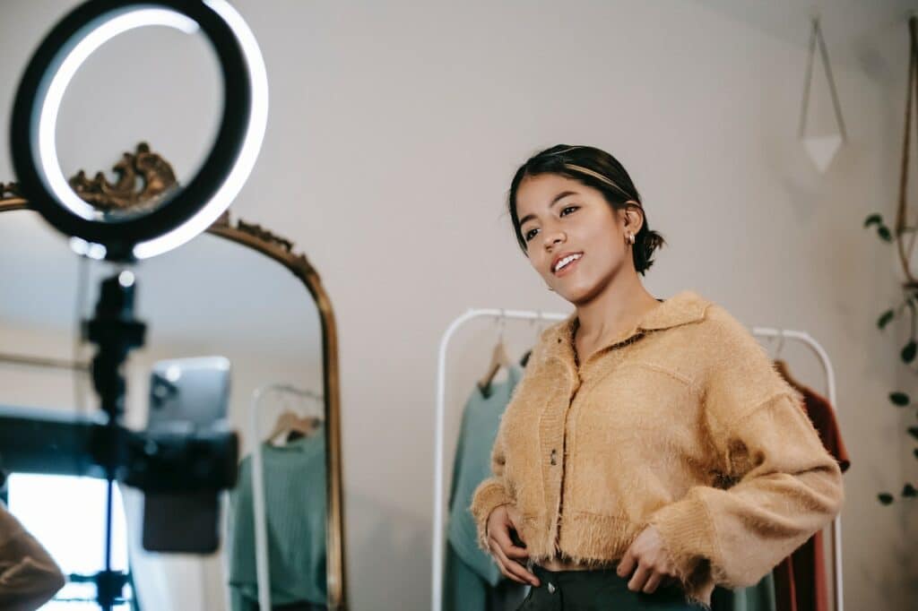 influencer recording a video