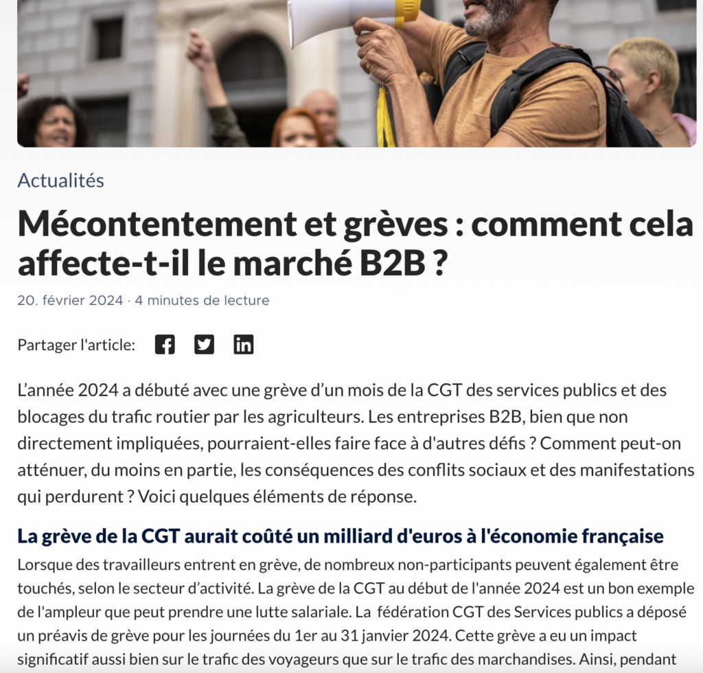 Discontent and strikes: how does this affect the B2B market? | Visable by VeraContent