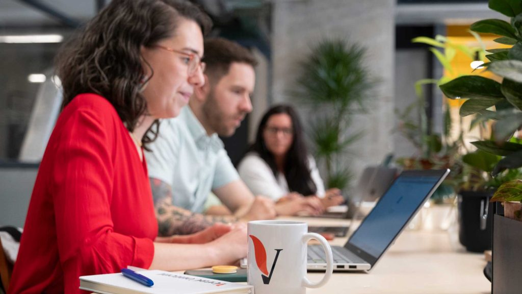 VeraContent team members working