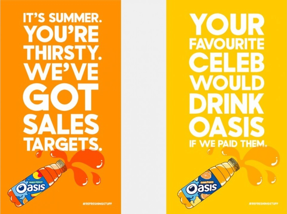 Oasis UK ad example