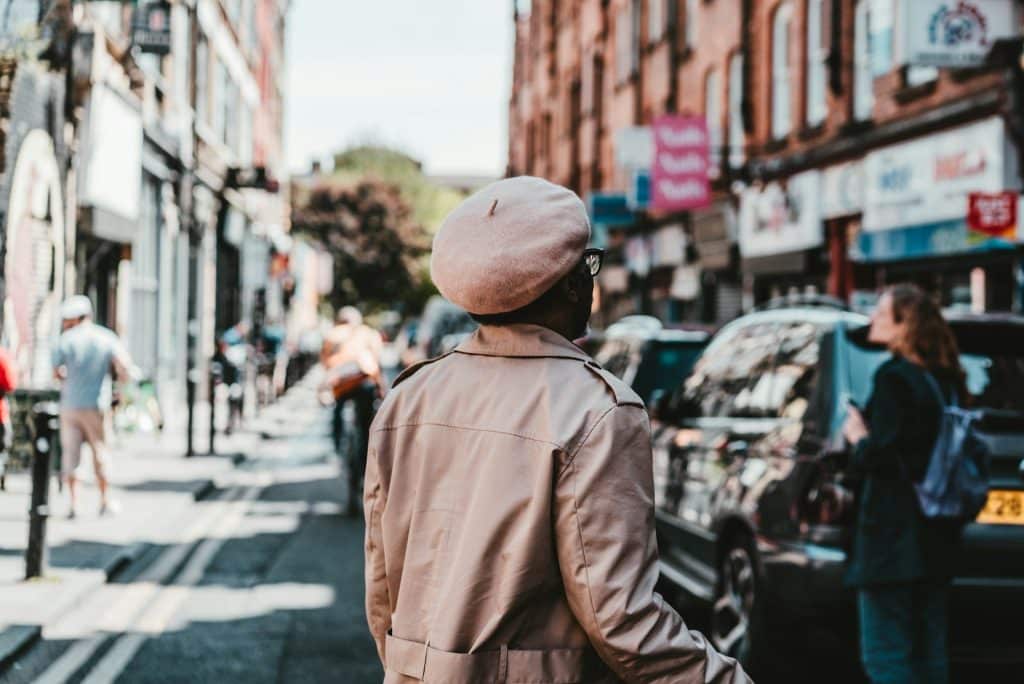 person wearing coat in London