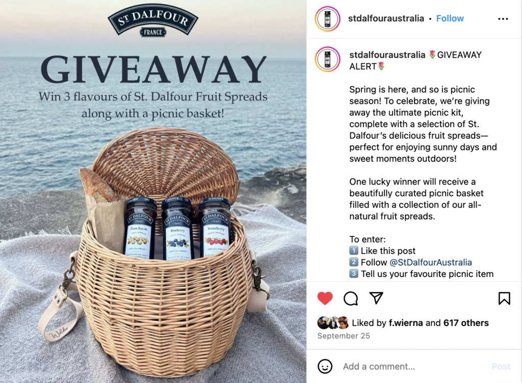 Spring Giveaway for St. Dalfour's Australia Instagram Account by VeraContent