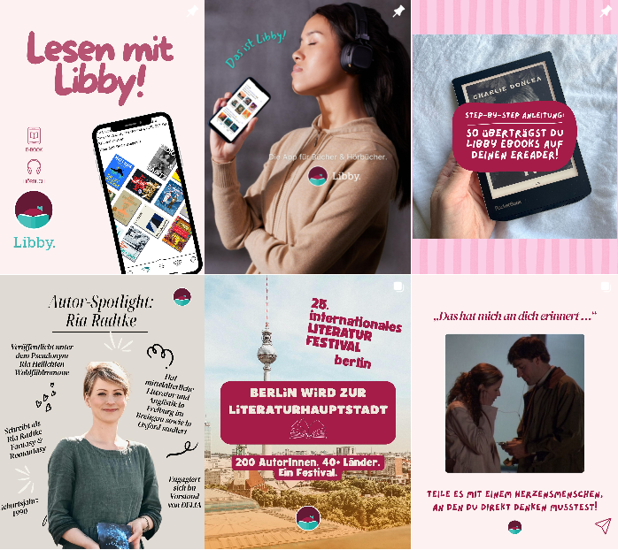 Example of Instagram grid from Libby Germany
